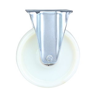 White Polyamide Heavy Duty Fixed Castors
