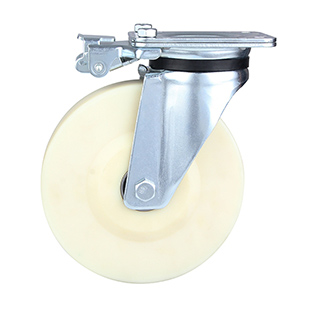 White Casting-Polyamide Heavy Duty Industrial Swivel Castor with Directional Lock