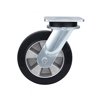 Black Elastic Rubber Super heavy Duty Swivel Castor
