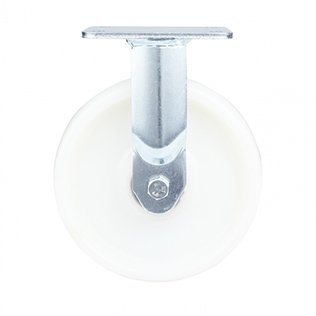 White Polyamide Super Heavy Duty Fixed Castors