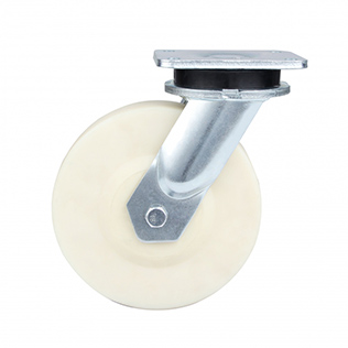 White MC Polyamide Super Heavy Duty Swivel Castor