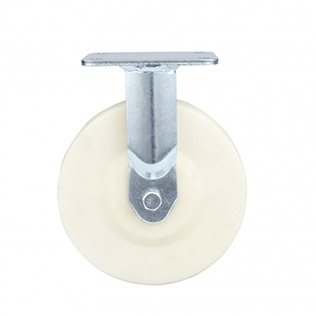 White MC Polyamide Super Heavy Duty Fixed Castors