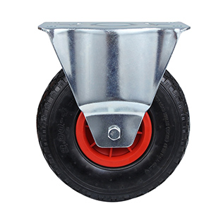 Pneumatic Rubber wheel Fixed Castors