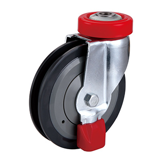 Shopping Castors with Automatic Wheel Brake