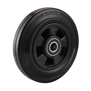 Wheels For Black Rubber Tread with Two Ball Bearings