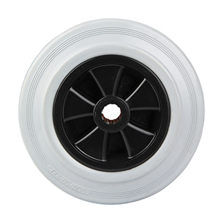 Wheel For Grey Rubber Tread with Black Polypropylene Wheel Centre