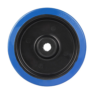 Wheels For Blue Elastic Rubber Tread