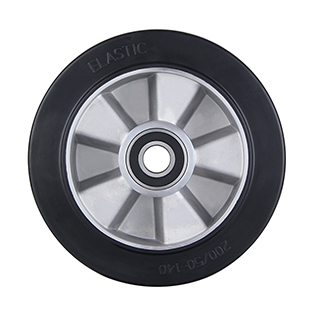 Wheels For Black Elastic Rubber Tread with Two Ball Bearings