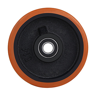 Brown Casting Polyurethane Wheels with Silvery Casting-iron Wheel Centre