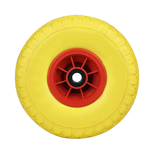 Wheels for Foam Polyurethane Tread with Red Polyopylene Wheel Centre