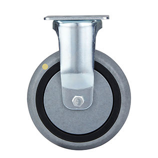 Grey Electric Conduction Thermoplastic Rubber Institutional Fixed Castors